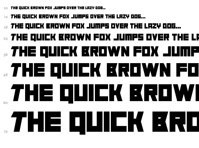 Animal Silence font waterfall